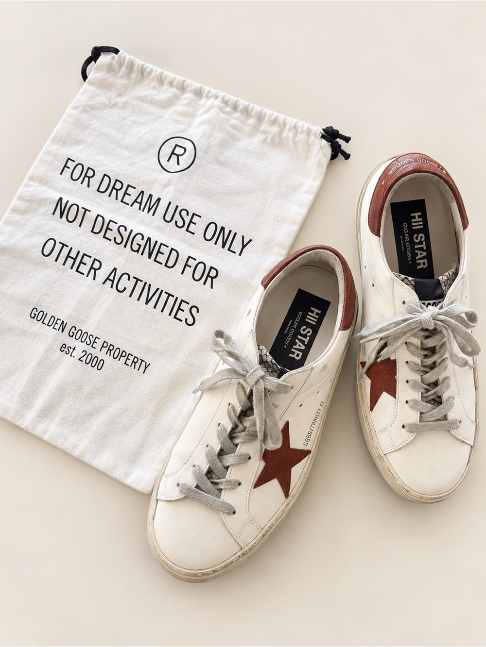 Brand New Golden Goose Hi Star Sneakers
size 38